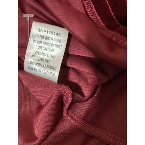 Women's Velvet Long Sleeve Top With Puff Shoulders Size Small - Picture 6 of 8